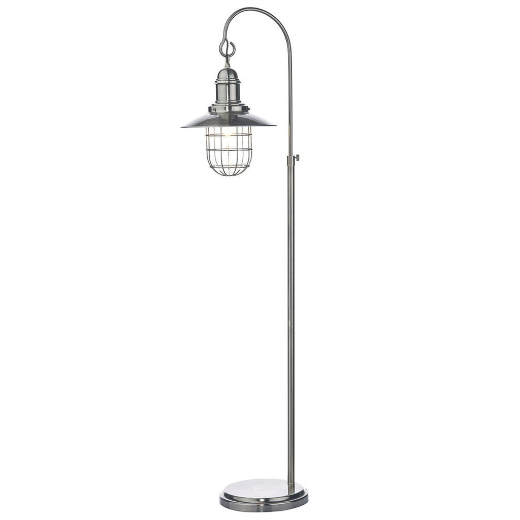 Terrace Floor Lamp Antique Chrome by Dar Lighting