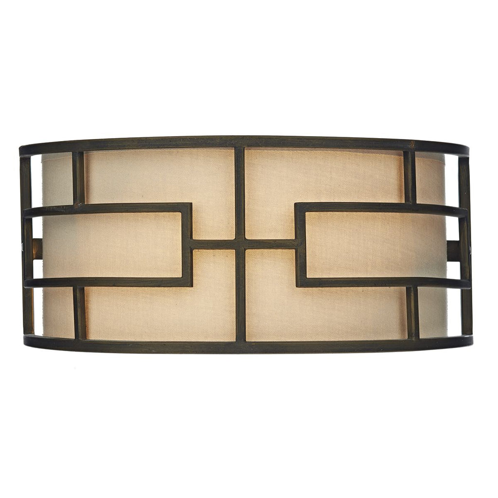 Tumola 2 Light Wall Light Bronze by Dar Lighting