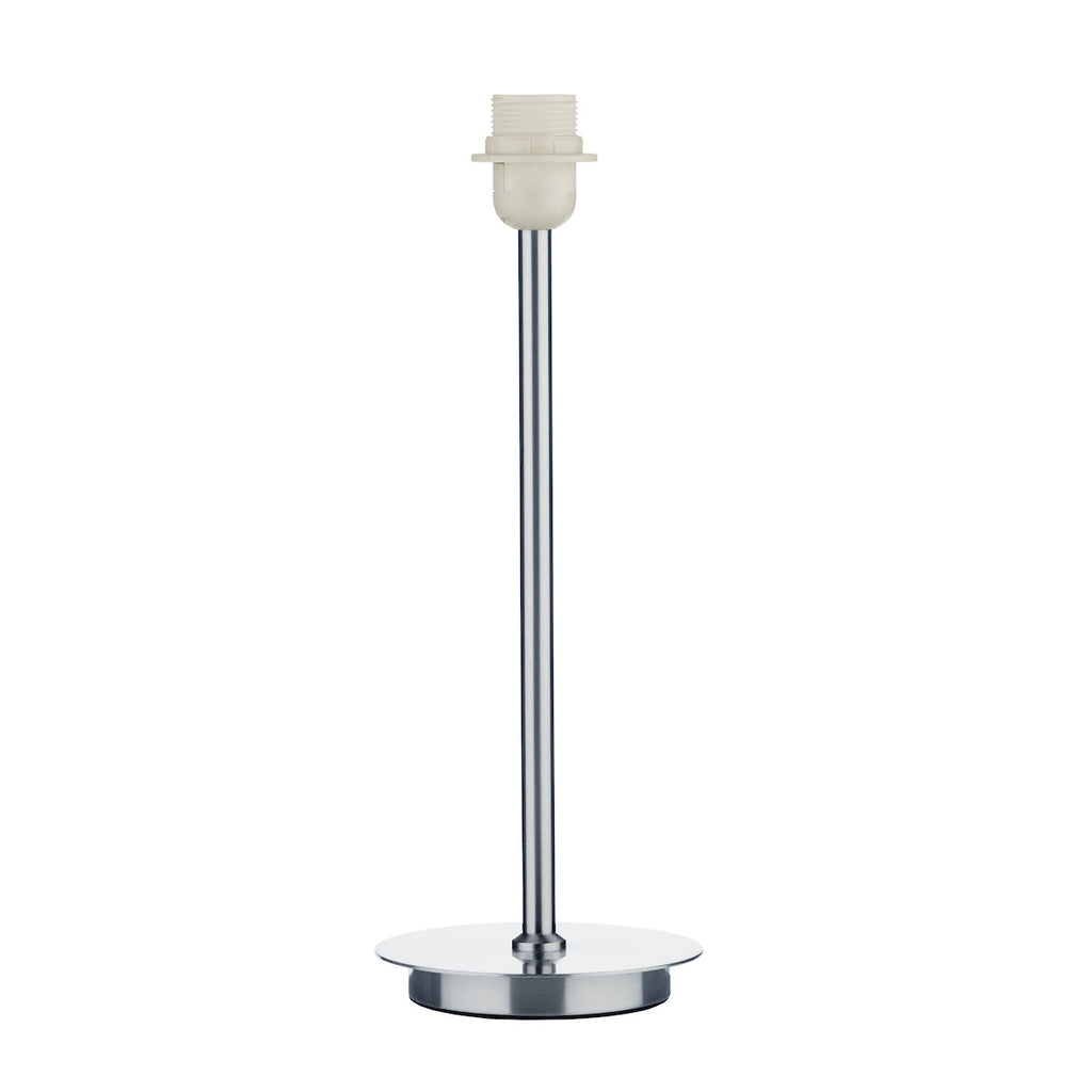 Tuscan Table Lamp Base Only Satin Chrome by Dar Lighting