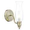 Vestry 1 Light Wall Light Antique Brass IP44 by Dar Lighting