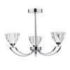 Vito 3 Light Semi Flush Polished Chrome by Dar Lighting
