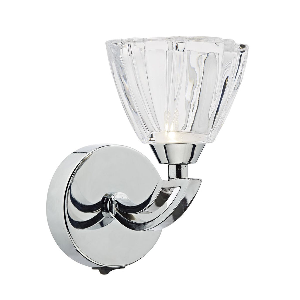 Vito Single Wall Light Polished Chrome by Dar Lighting