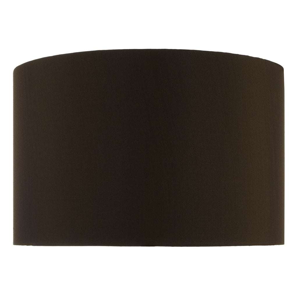 38cm Brown Faux Silk Drum by Dar Lighting