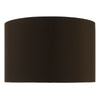 38cm Brown Faux Silk Drum by Dar Lighting