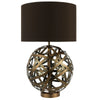 Voyage TL Woven Antique Copper Ball with Matching Lined Shade. by Dar Lighting