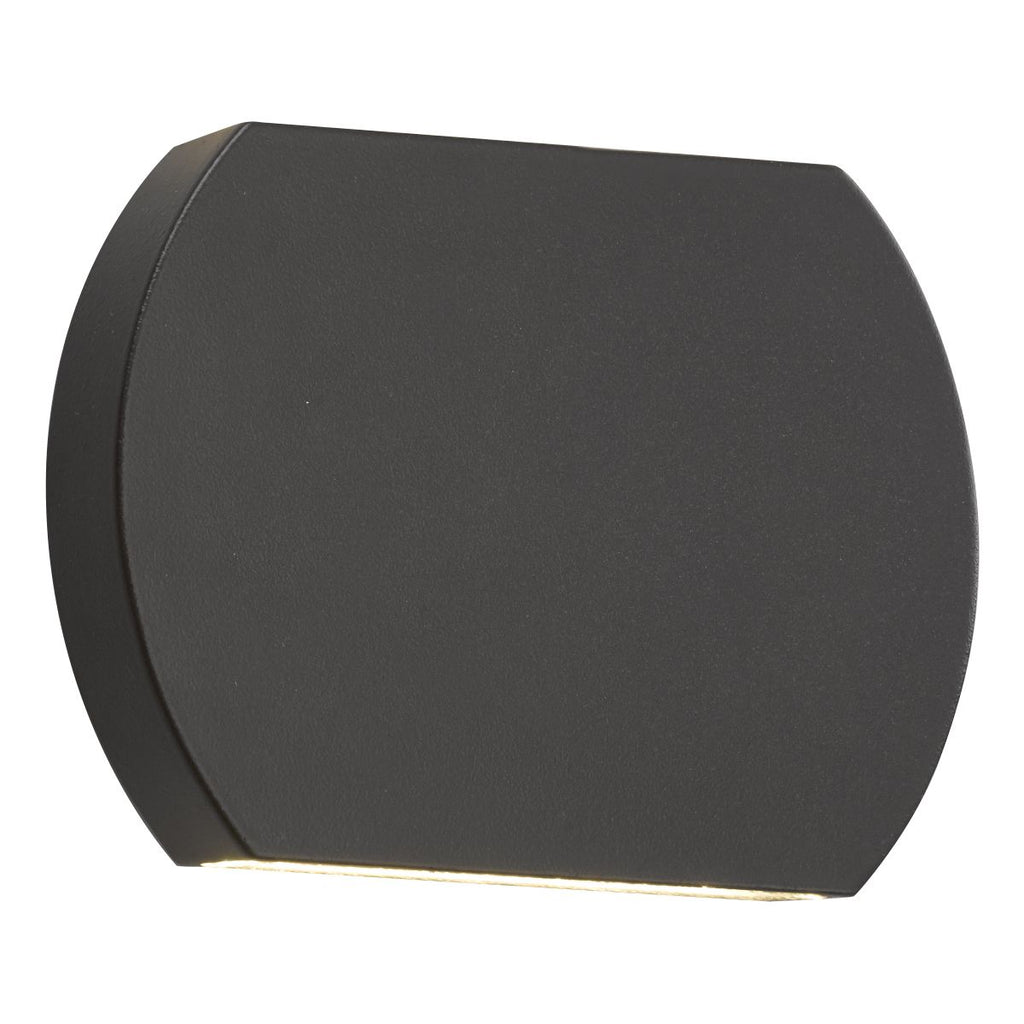 Vulcan Wall Light Gun Metal Grey IP44 LED by Dar Lighting