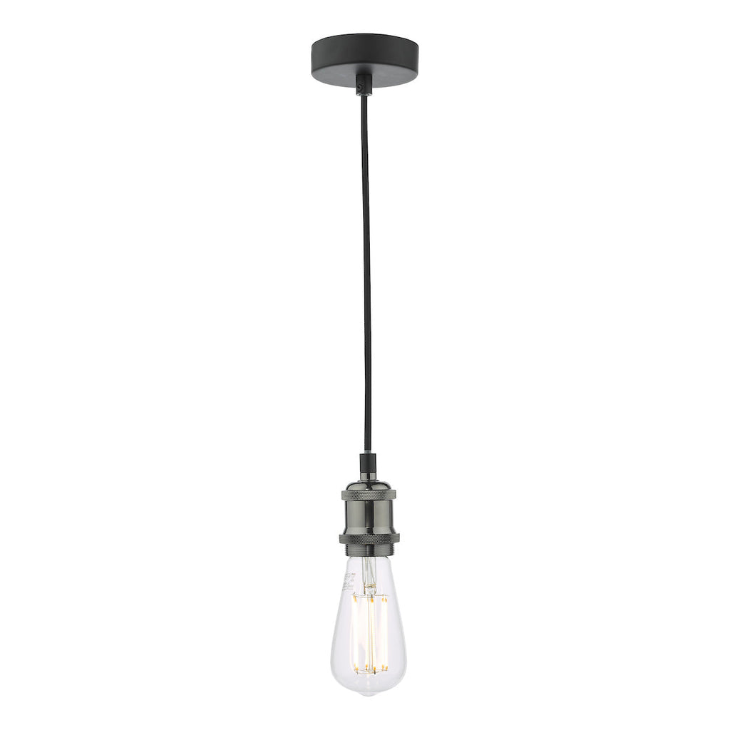 dar-lighting-Waco-Single-E27-Suspension-Black-Chrome