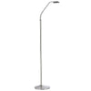 Wellington Floor Lamp Satin Chrome LED by Dar Lighting