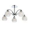 Yasmin 5 Light Semi Flush Polished Chrome by Dar Lighting