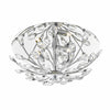 Zafir 3 Light Flush Flora Crystal Decoration Chrome Frame by Dar Lighting