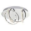 Zancara 4Lt Flush Polished Chrome and Crystal LED by Dar Lighting