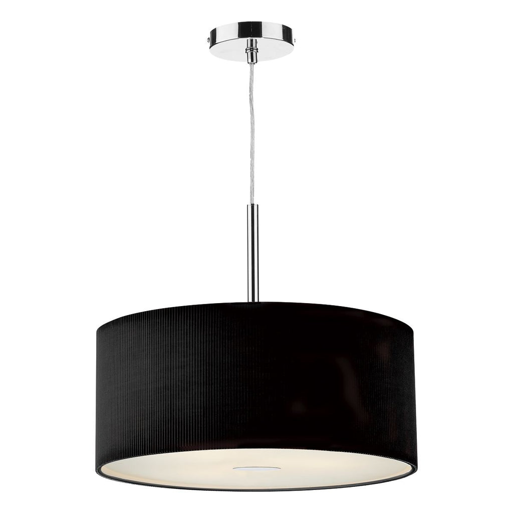 Zaragoza 3 Light Pendant Black 600MM by Dar Lighting