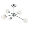 Zeke 6 Light Semi Flush Polished Chrome by Dar Lighting