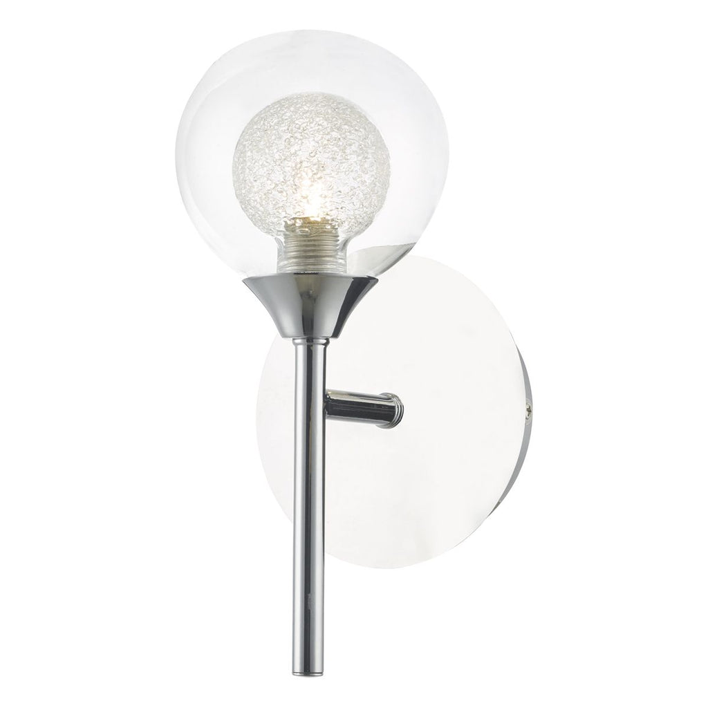 Zeke Wall Light Polished Chrome by Dar Lighting