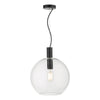 Zula 1lt Pendant Glass & Black by Dar Lighting