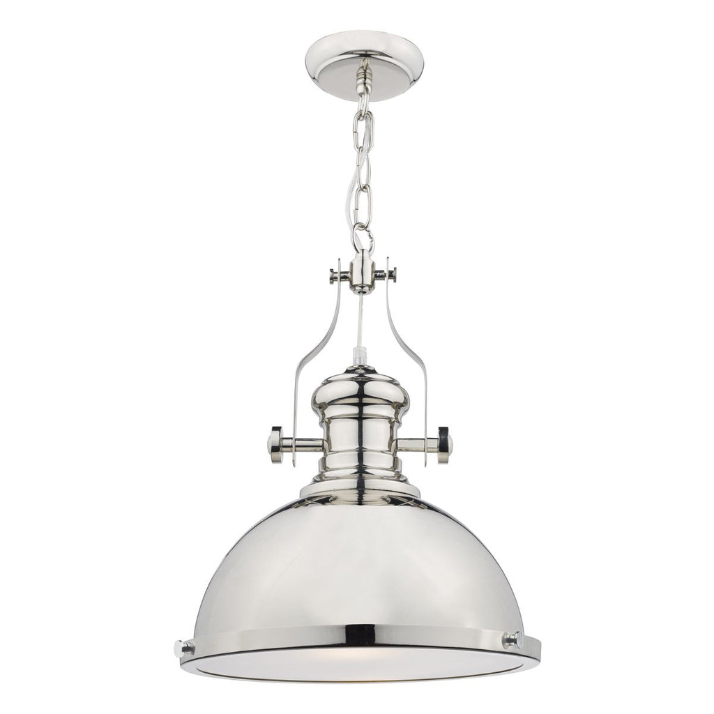 Arona 1lt Pendant Polished Chrome by Dar Lighting