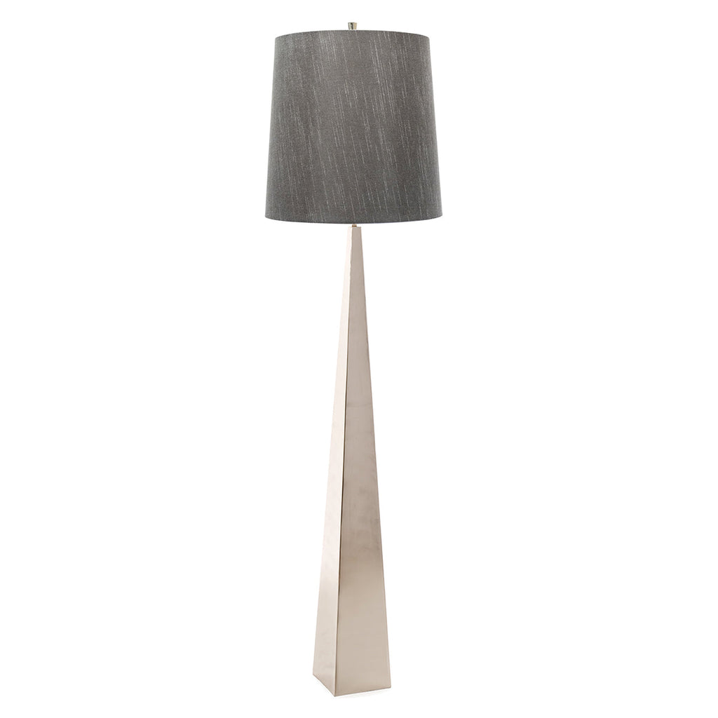 Ascent 1 Light Floor Lamp - Polished Nickle - Elstead Lighting
