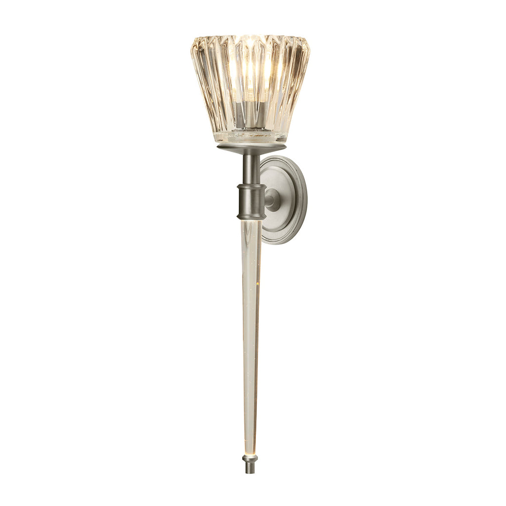 Agatha 2 Light Wall Light - Brushed Nickel - Elstead Lighting 