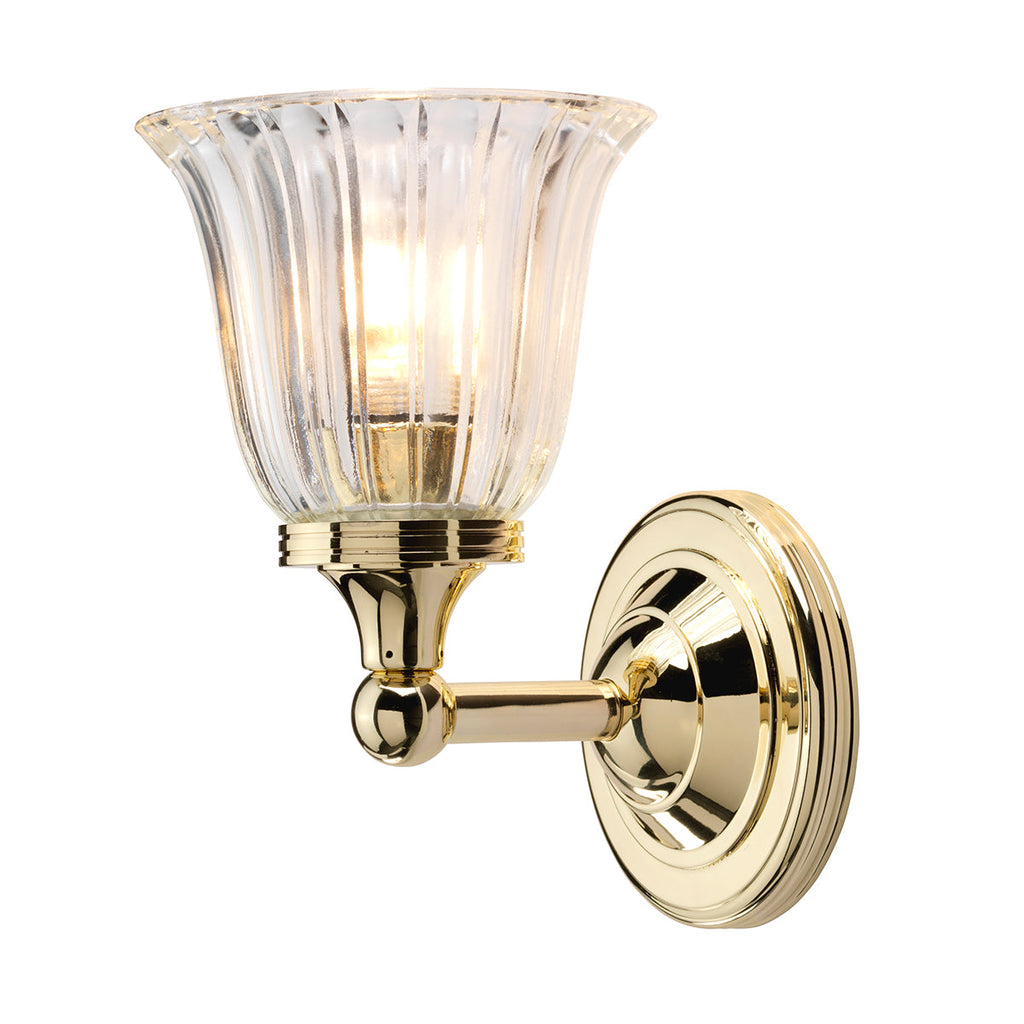Austen 1 Light Wall Light - Polished Brass - Elstead Lighting