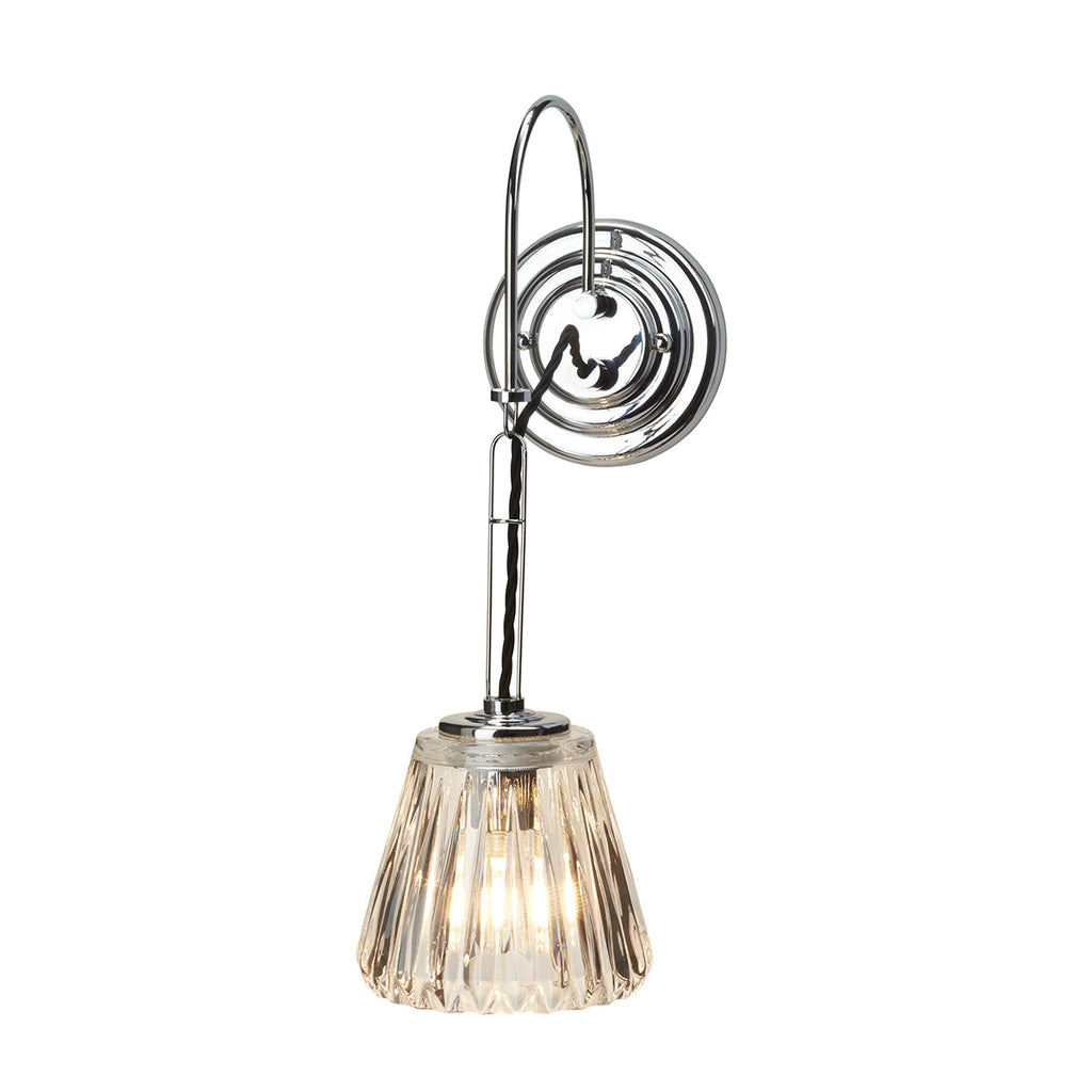 Demelza 1 Light Wall Light - Polished Chrome - Elstead Lighting 