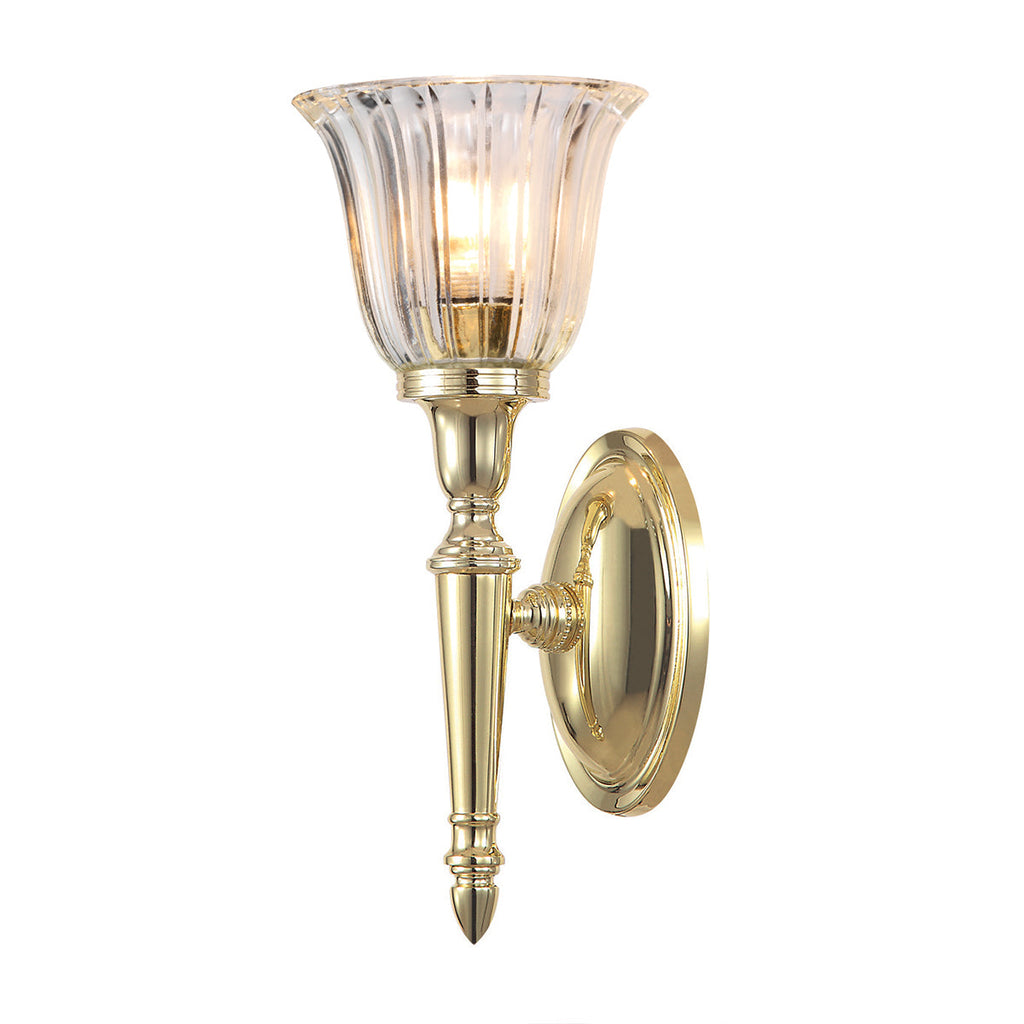 Dryden 1 Light Wall Light - Polished Brass - Elstead Lighting