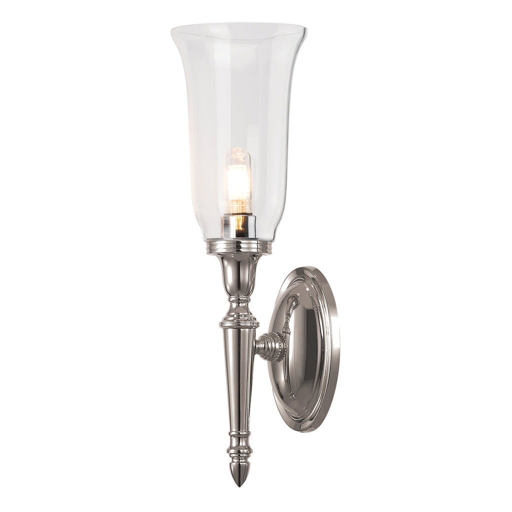 Dryden 1 Light Wall Light - Polished Nickel - Elstead Lighting