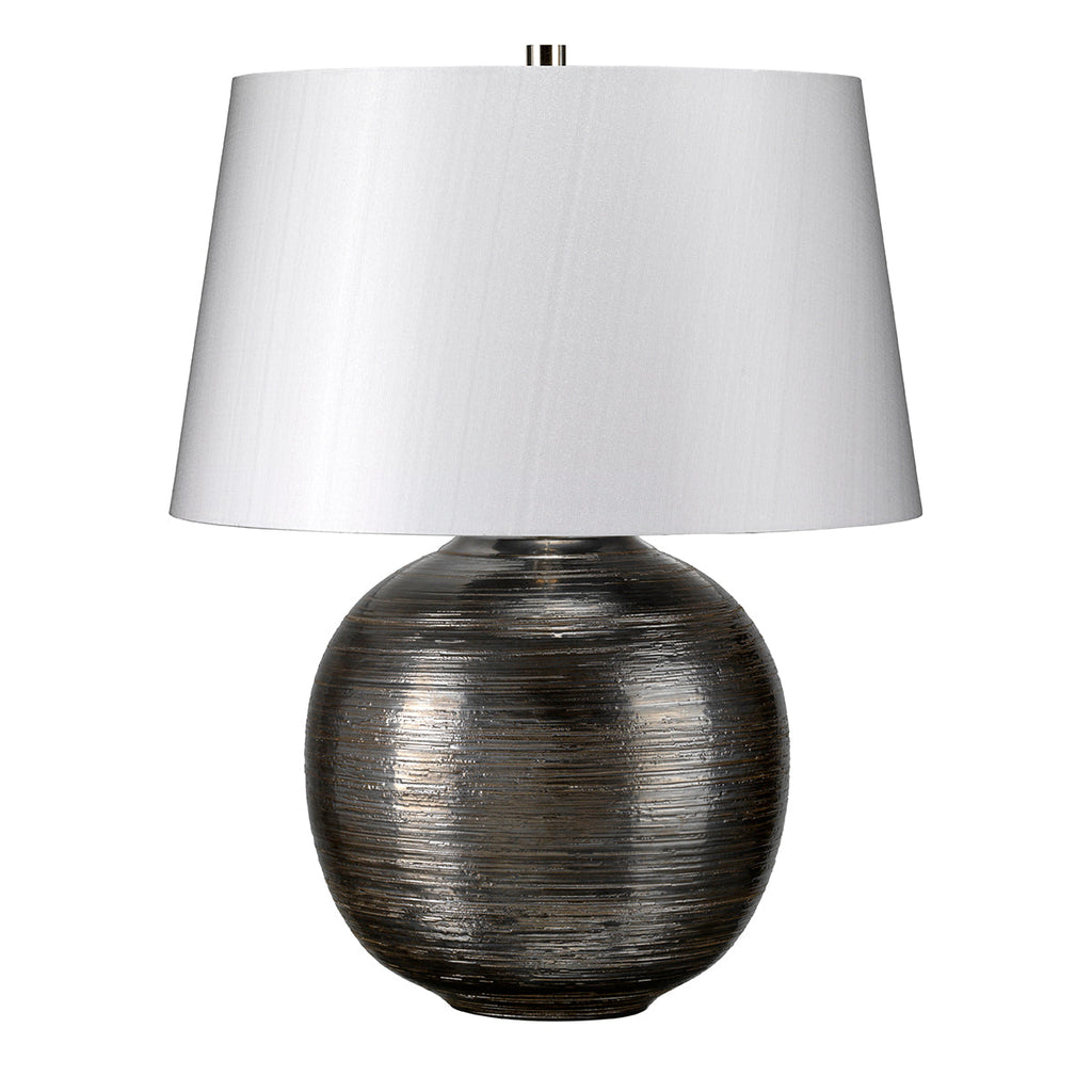 Caesar 1 Light Table Lamp - Silver - Elstead Lighting