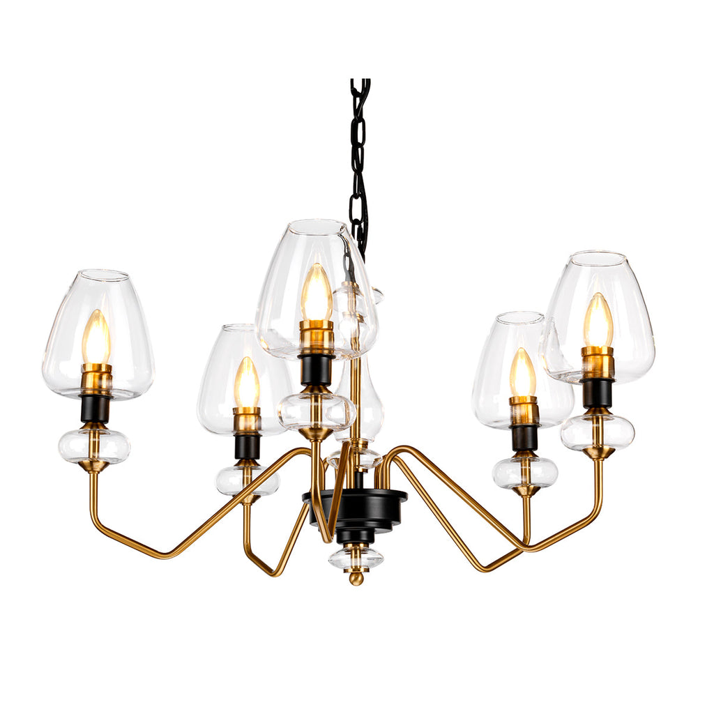 Armand 5 Light Chandelier - Aged Brass - Elstead Lighting