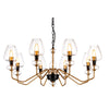Armand 8 Light Chandelier - Aged Brass - Elstead Lighting