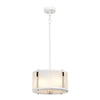 Corona 2 Light Pendant - White Polished Nickel - Elstead Lighting