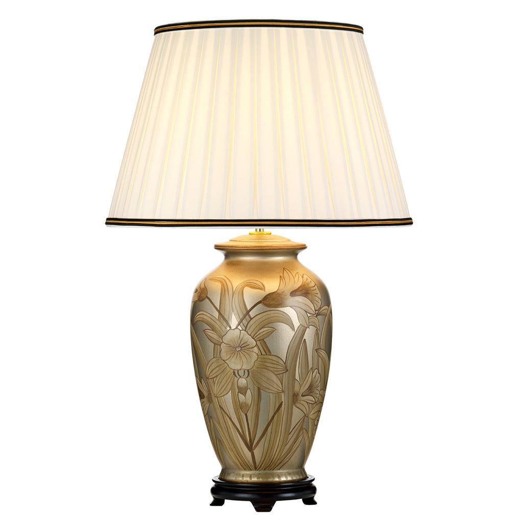 Dian 1 Light Table Lamp With Tall Empire Shade - Elstead Lighting