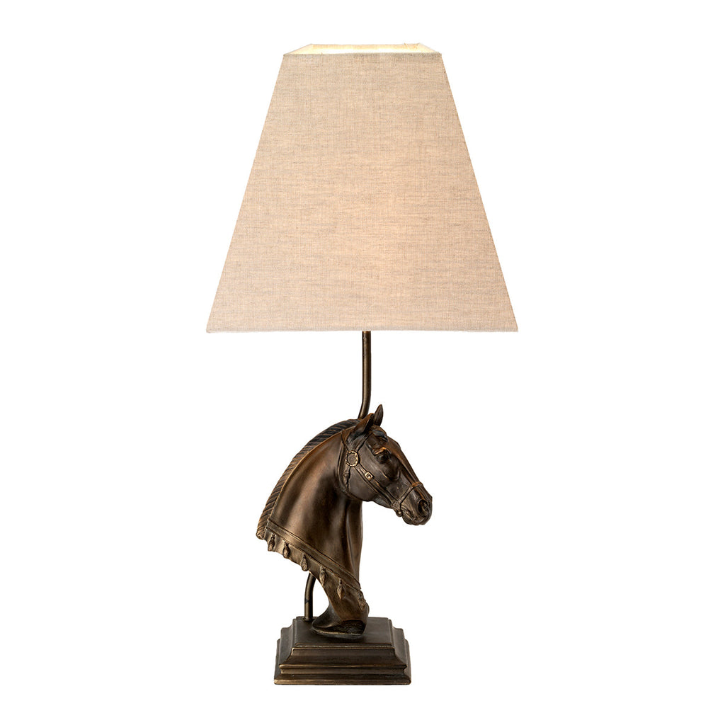 Eclipse 1 Light Table Lamp With Tapered Square Shade - Elstead Lighting