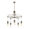 Douille 5 Light Chandelier - Polished Nickel - Elstead Lighting 