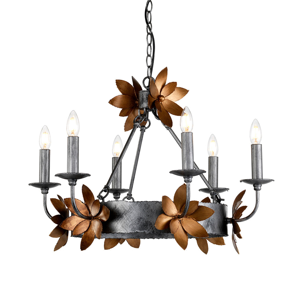 Simone 6 Light Chandelier - Flambeau