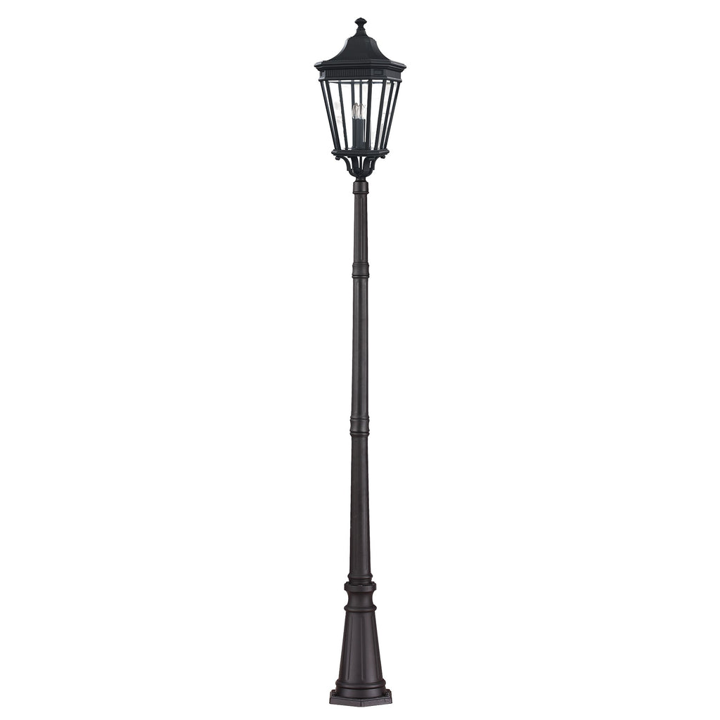 Cotswold Lane 3 Light Large Post - Black - Feiss