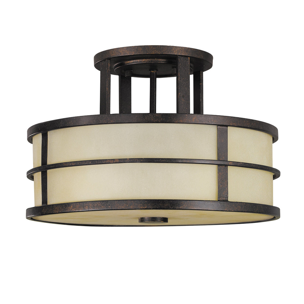 Fusion 3 Light Semi-Flush - Feiss