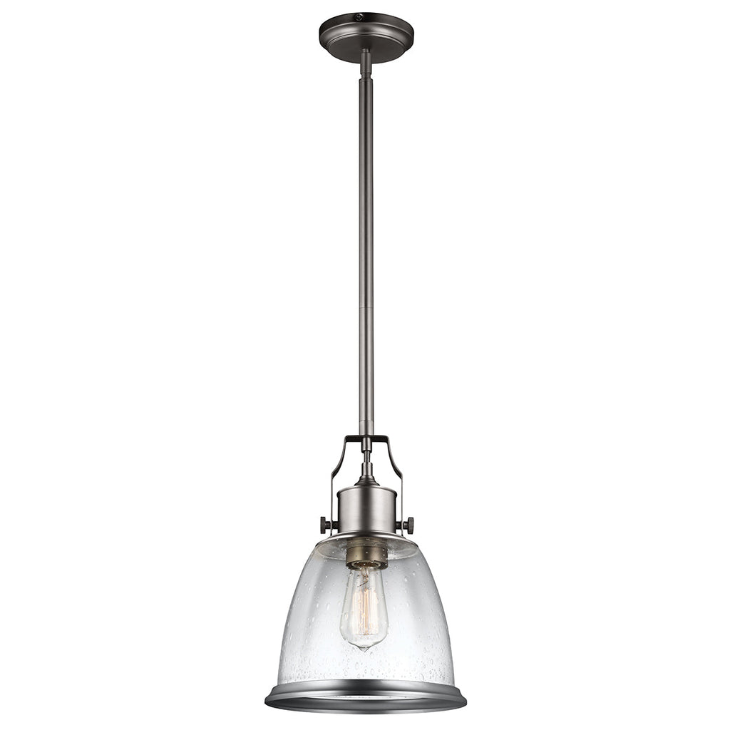 Hobson 1 Light Medium Pendant Satin Nickel - Feiss