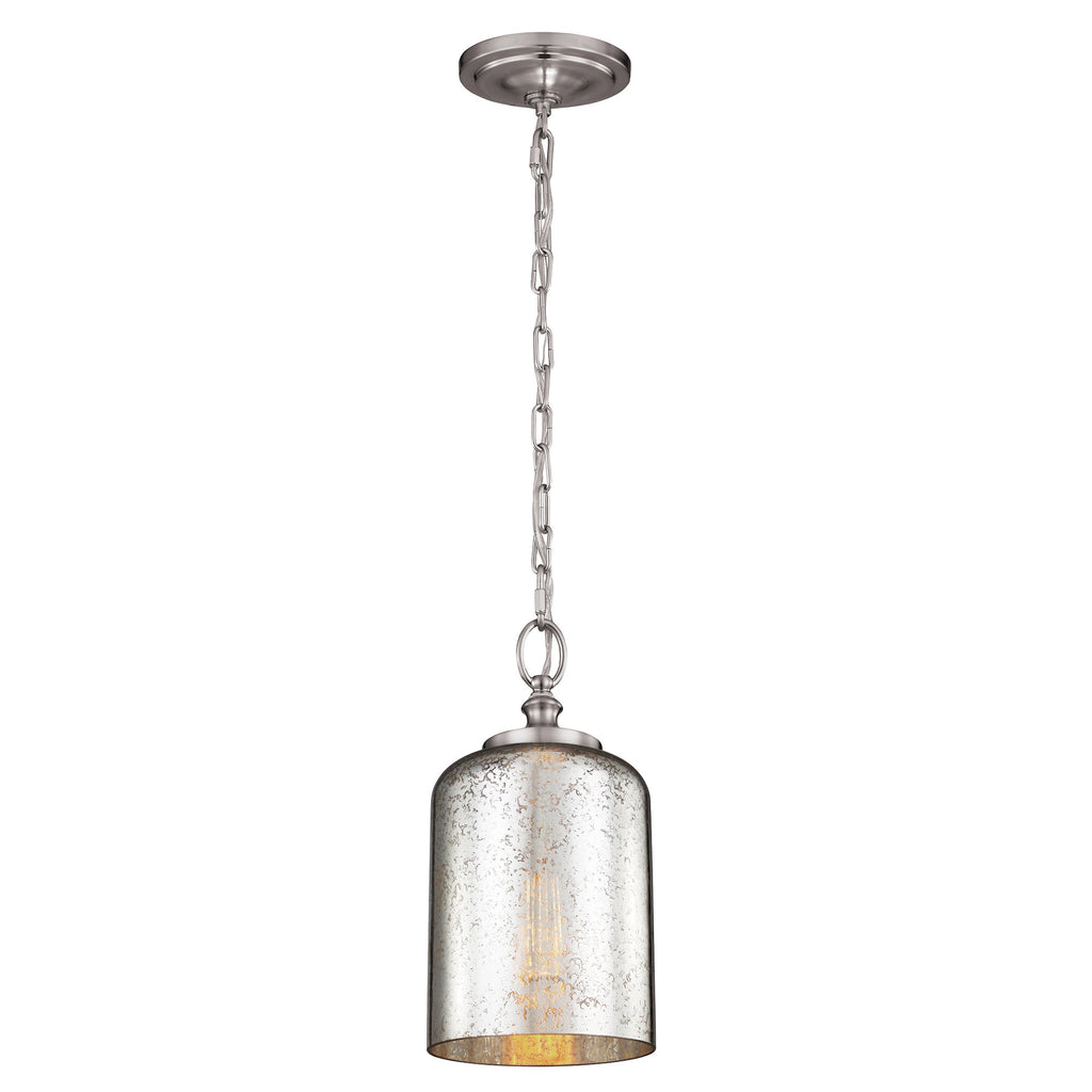 Hounslow 1 Light Mini Pendant Brushed Steel - Feiss