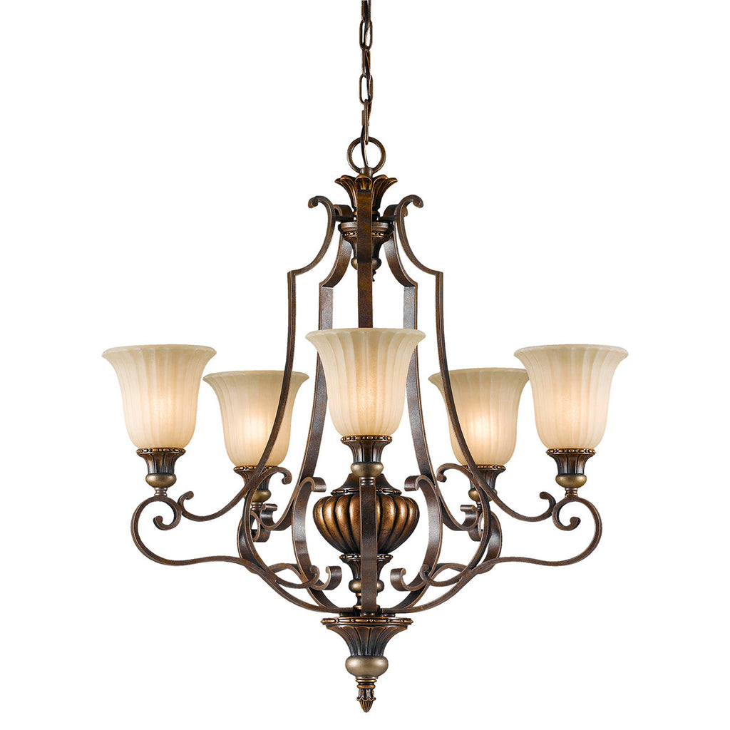 Kelham Hall 5 Light Up Light Chandelier - Feiss