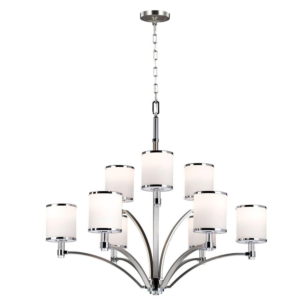Prospect Park 9 Light Chandelier - Feiss