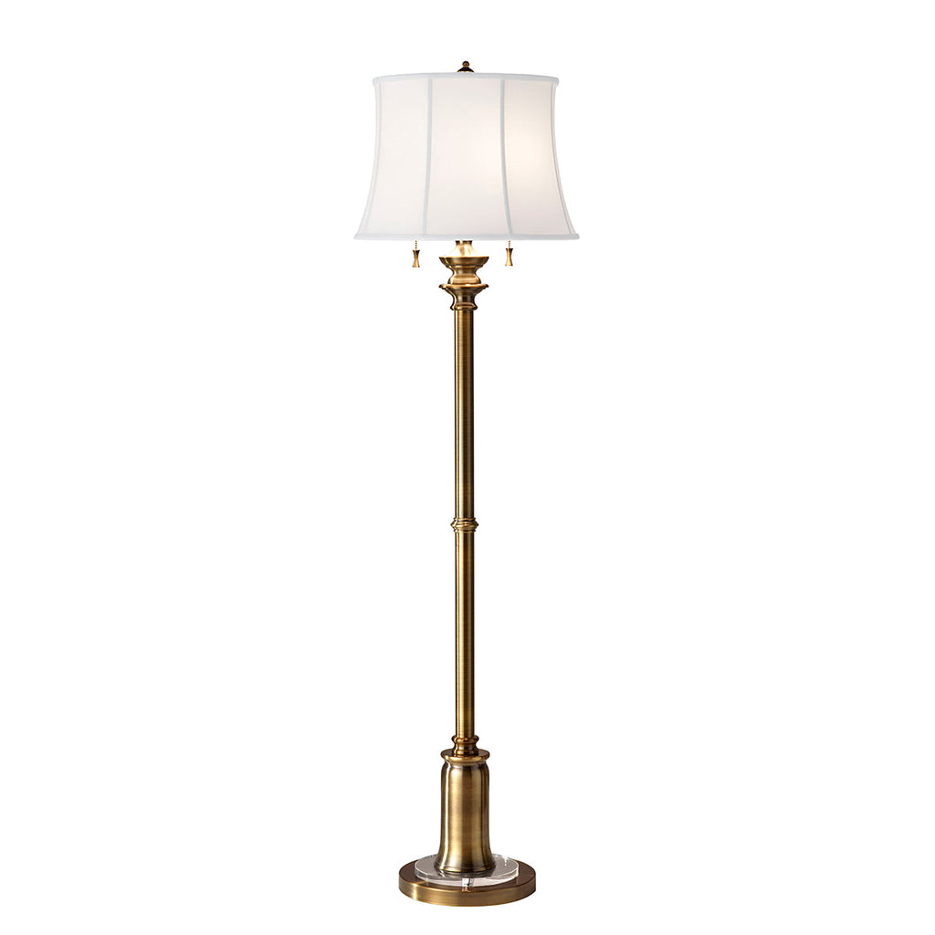 Stateroom 2 Light Floor Lamp - Bali Brass - Feiss