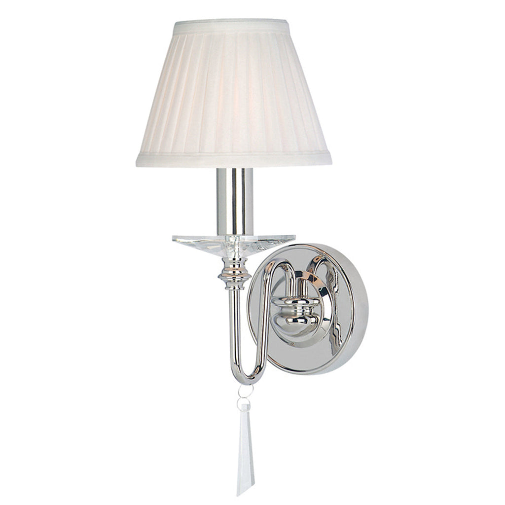 Finsbury Park 1 Light Wall Light - Polished Nickel - Elstead Lighting