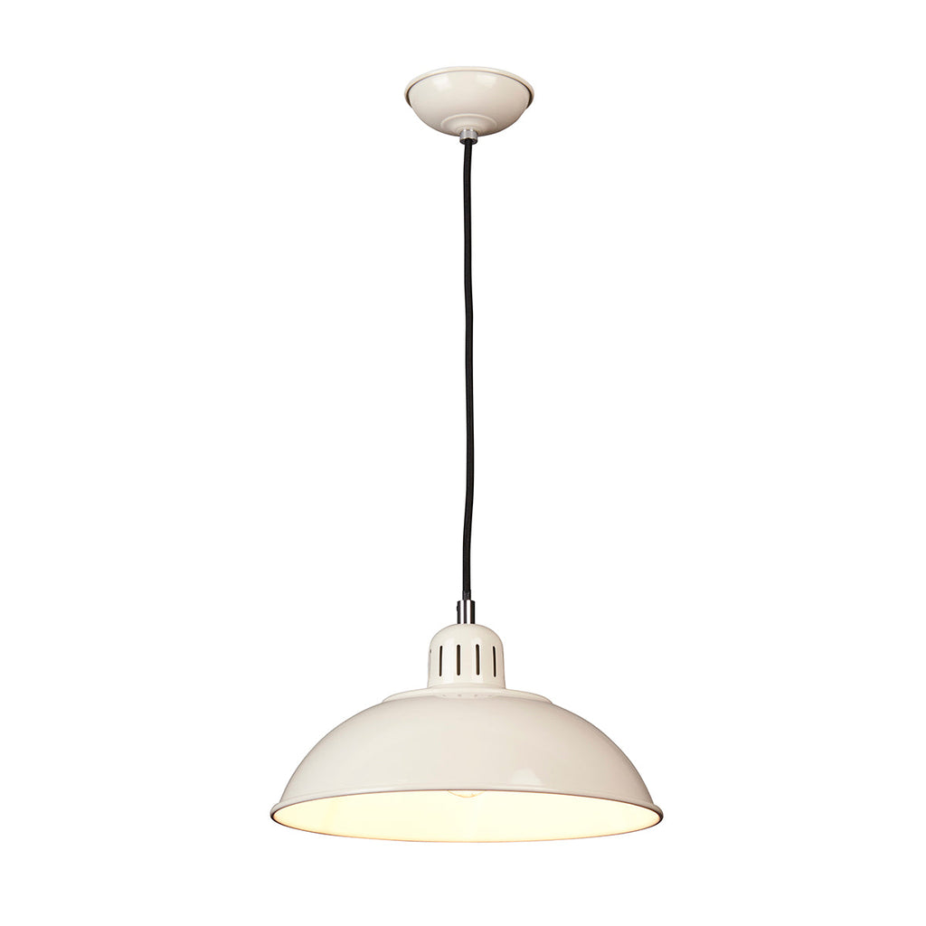 Franklin 1 Light Pendant - Cream - Elstead Lighting 