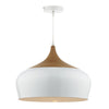 Gaucho 1 Light Pendant White Large by Dar Lighting