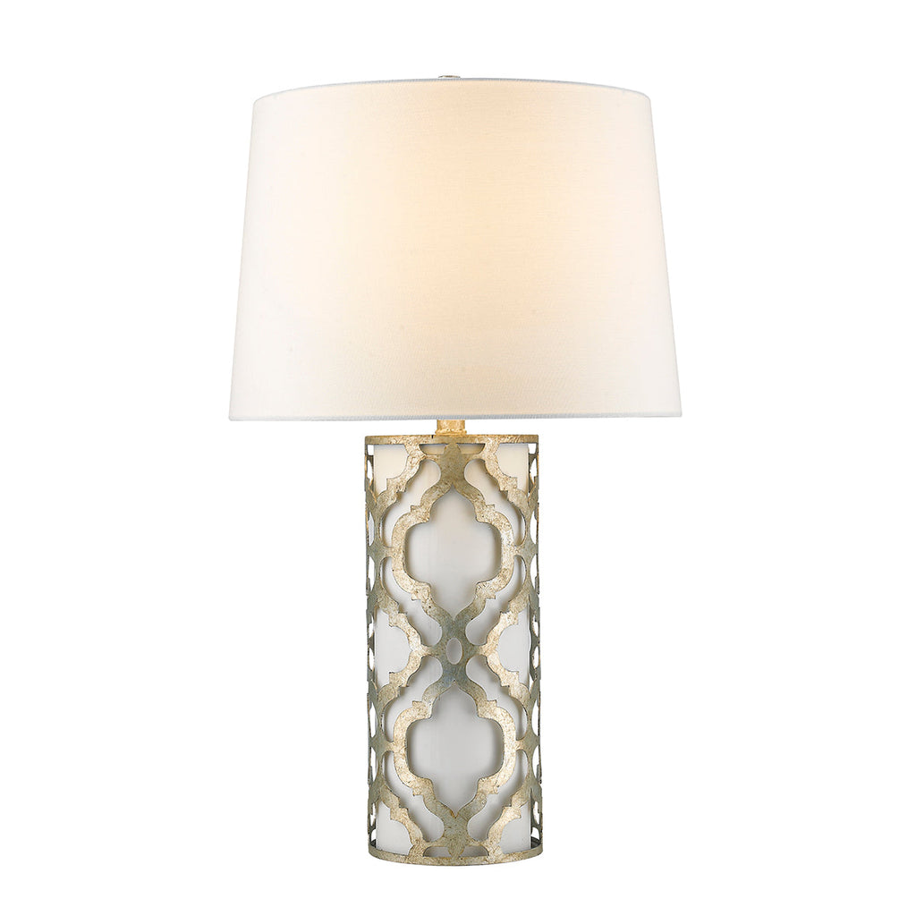 Arabella 1 Light Table Lamp - Distressed Silver - Gilded Nola