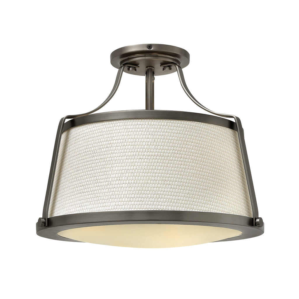 Charlotte 3 Light Semi-Flush - Antique Nickel  - Hinkley Lighting