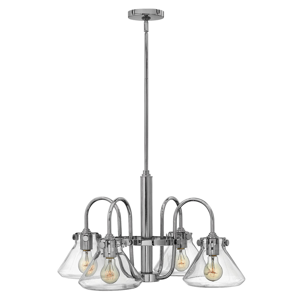 Congress 4 Light Clear Glass Chandelier - Chrome  - Hinkley Lighting
