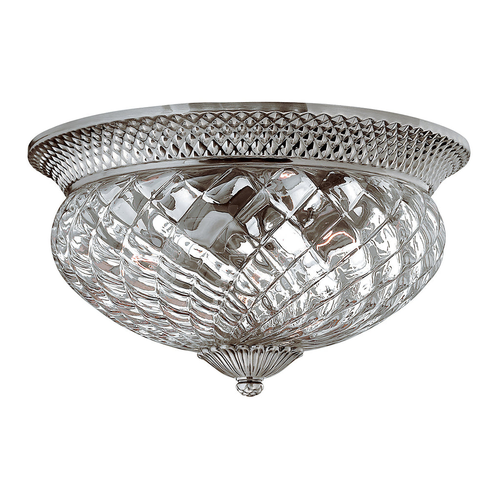 Plantation 3 Light Large Flush - Polished Antique Nickel  - Hinkley Lighting