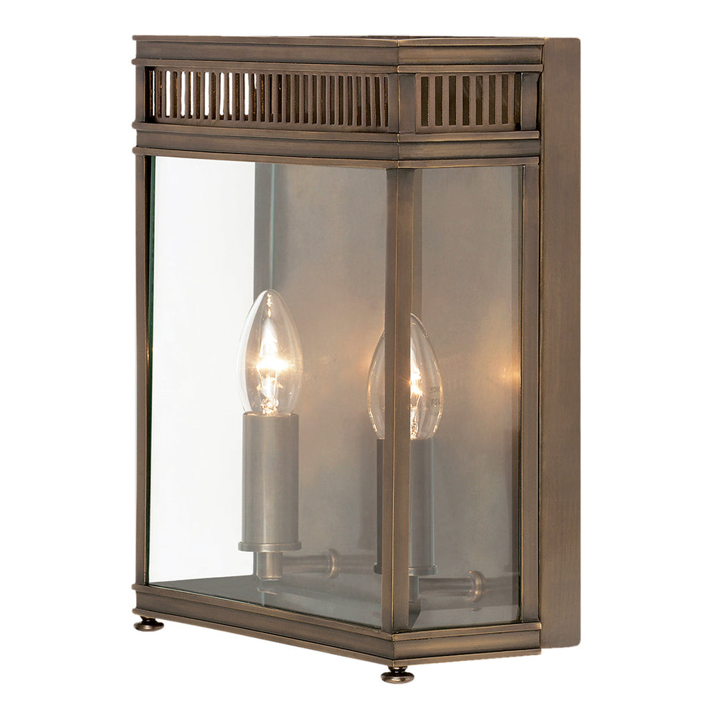 Holborn 2 Light Half Lantern Medium - Dark Bronze - Elstead Lighting