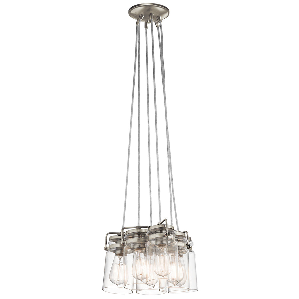 Brinley 6 Light Pendant - Brushed Nickel - Kichler